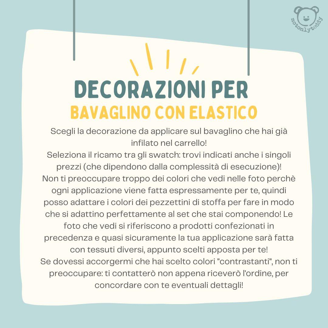Decorazione bavaglino con elastico