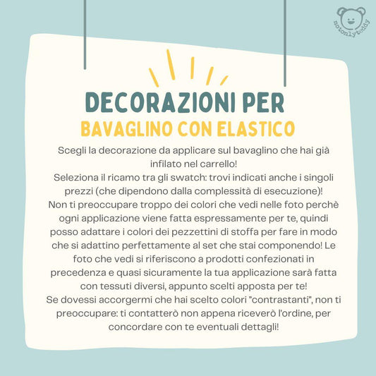 Decorazione bavaglino con elastico