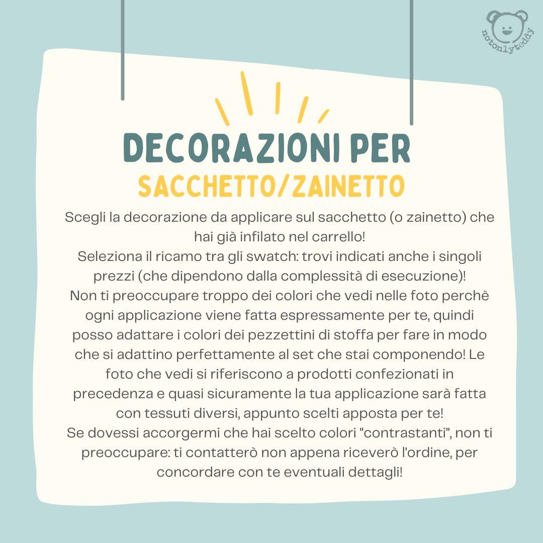 Decorazione Sacchetto/Zainetto