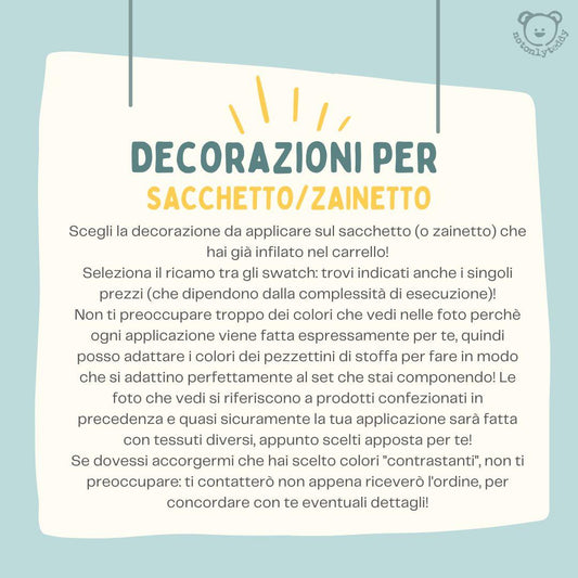 Decorazione Sacchetto/Zainetto