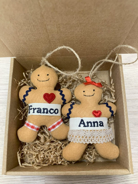 Set da 2 addobbi - Biscottini di Pan di Zenzero