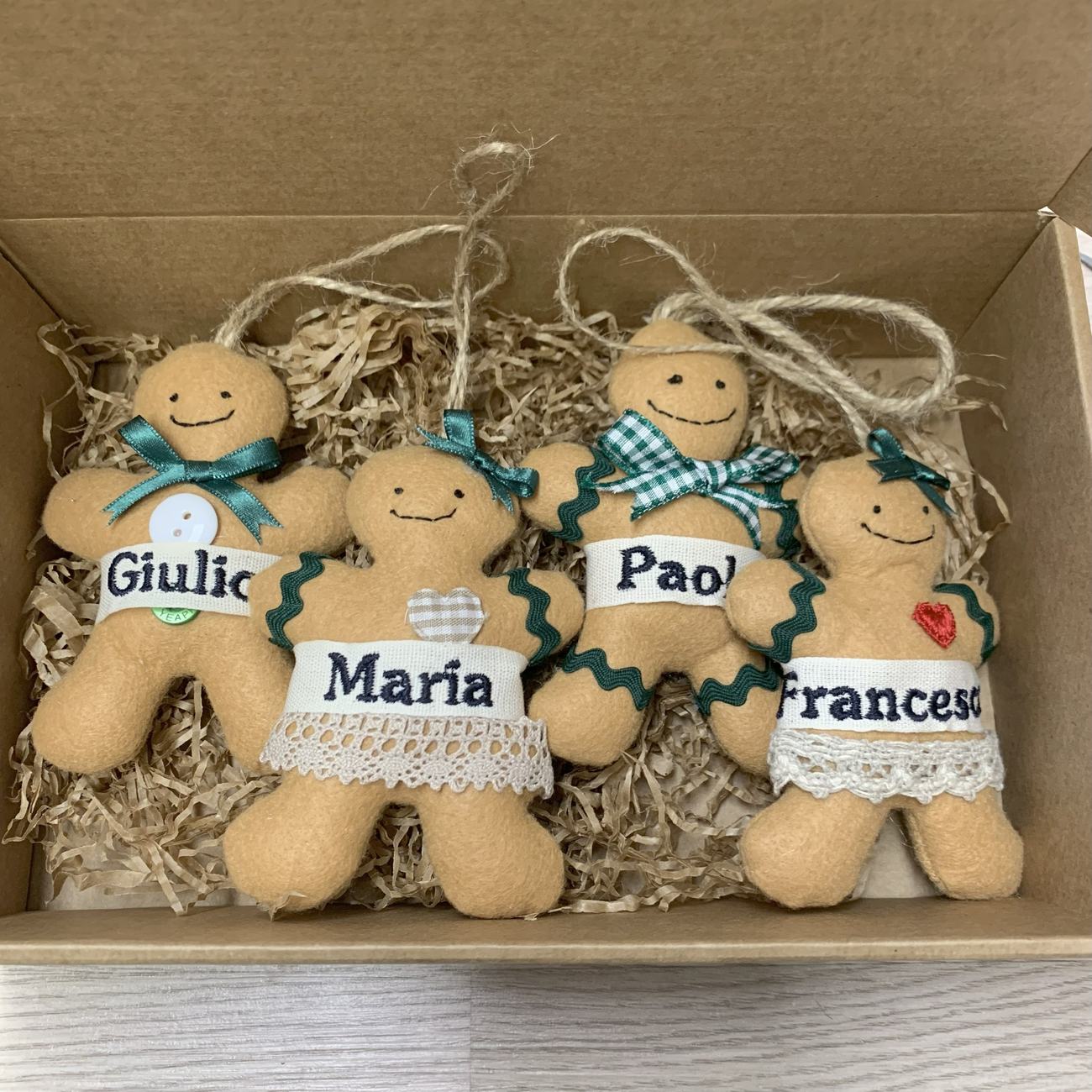 Set da 3 a 6 addobbi - Biscottini e Casetta di Pan di Zenzero