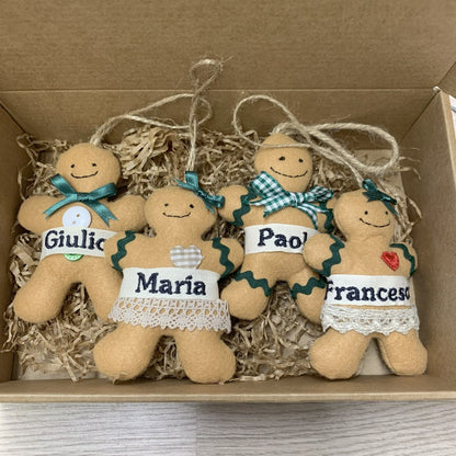 Set da 3 a 6 addobbi - Biscottini e Casetta di Pan di Zenzero