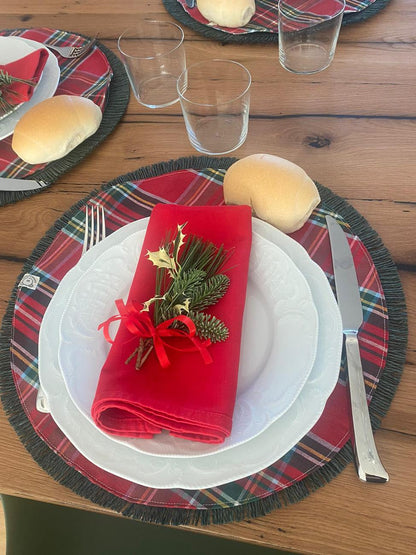 Sottopiatto natalizio - tartan