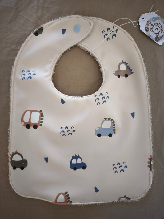 Bavaglino cerato con automobiline 🚗- retro in spugna