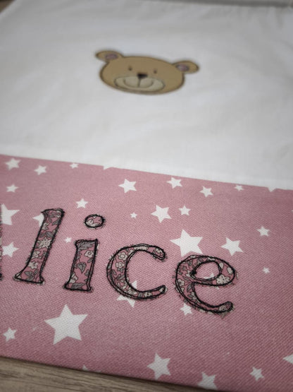 Sacchetto asilo “Orsetto” – personalizzabile, con chiusura a coulisse