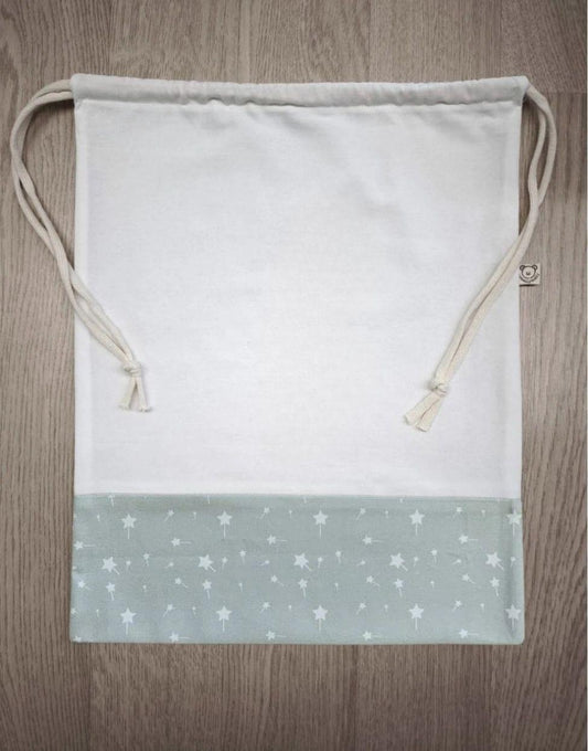 Sacchetto semplice bianco e verde salvia - bacchette magiche COMPONIBILE