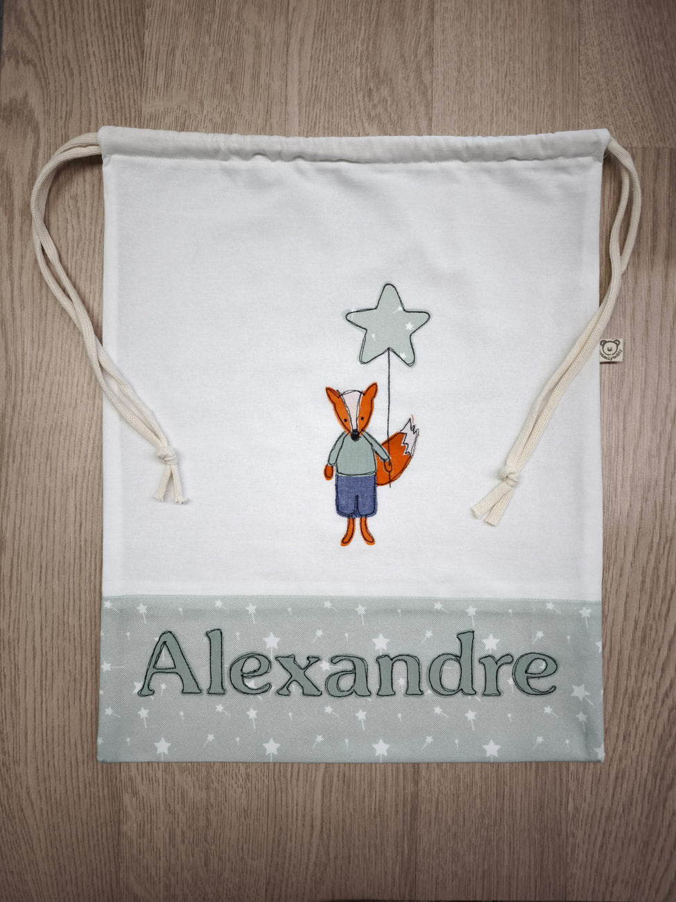Sacca per asilo con Volpina – personalizzabile