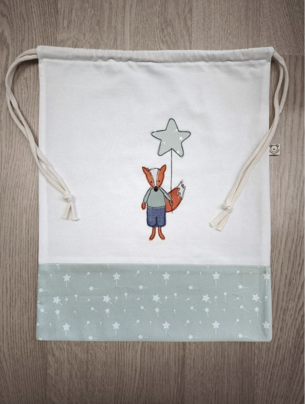 Sacca per asilo con Volpina – personalizzabile