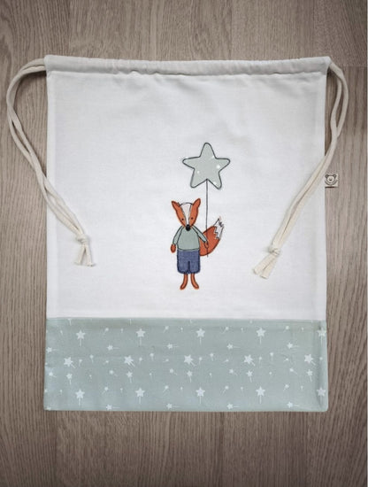 Sacca per asilo con Volpina – personalizzabile