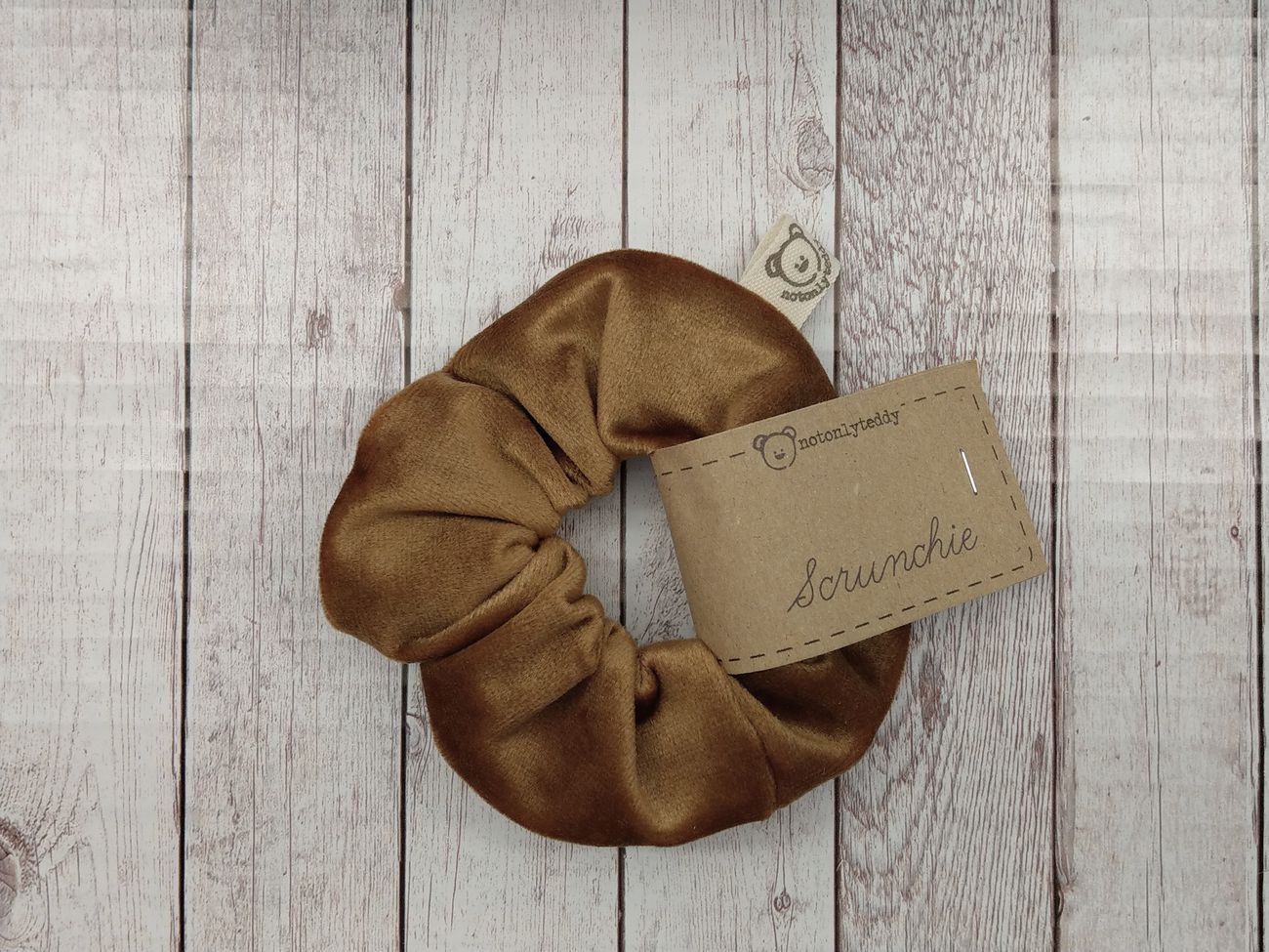 Scrunchie - elastico per capelli - velluto bronzo