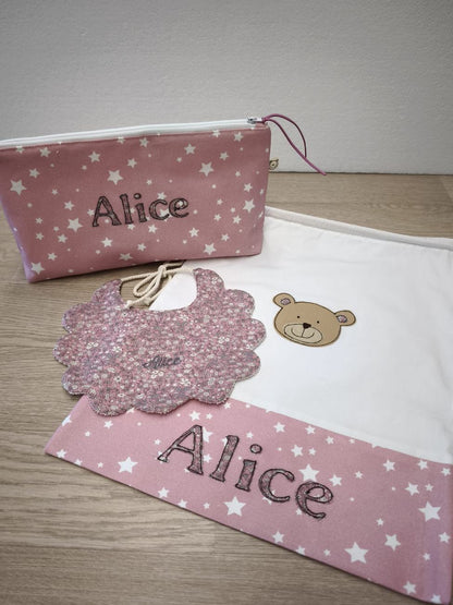 Sacchetto asilo “Orsetto” – personalizzabile, con chiusura a coulisse