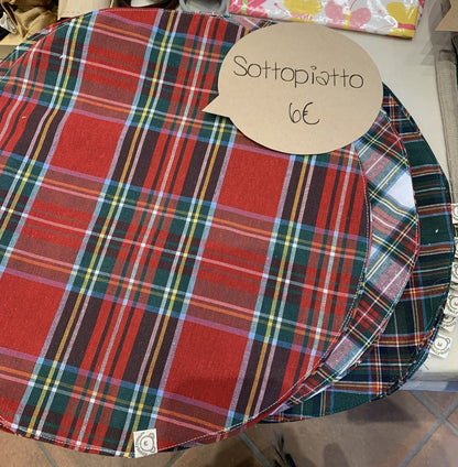 Sottopiatto natalizio - tartan