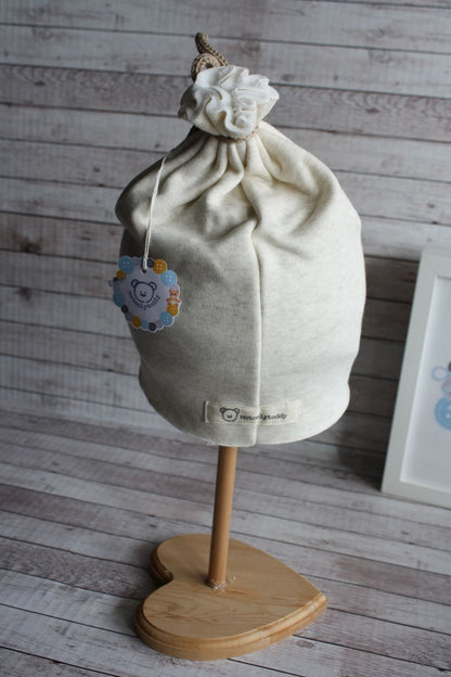 Berretto con fiocchetto - stella righe -  T 3-5 anni