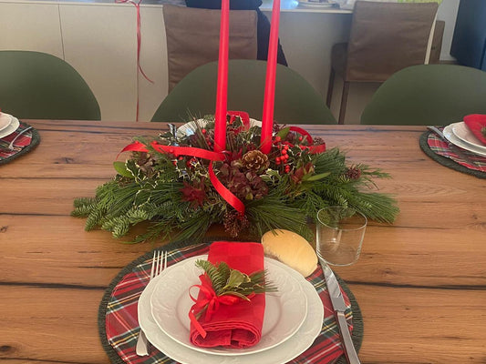 Sottopiatto natalizio - tartan