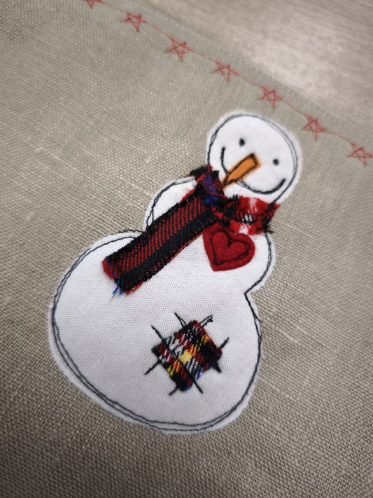 Tovaglietta colazione natalizia con pupazzo di neve