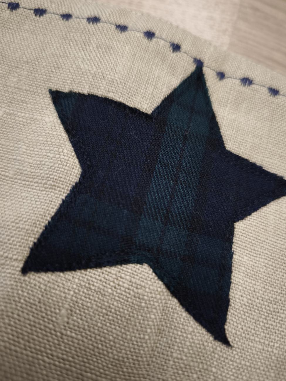 Tovaglietta colazione natalizia con stella scozzese