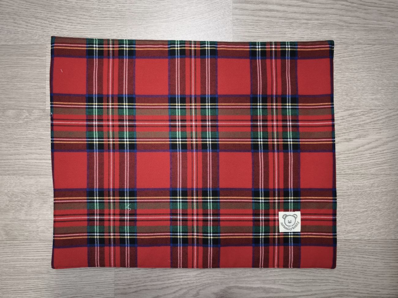 Tovaglietta colazione natalizia con stella scozzese