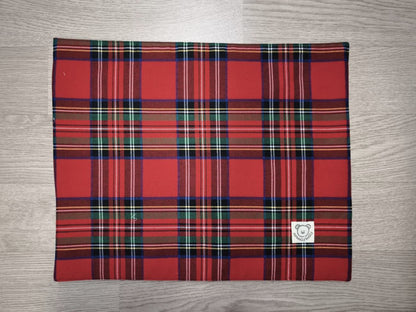 Tovaglietta colazione natalizia con stella scozzese