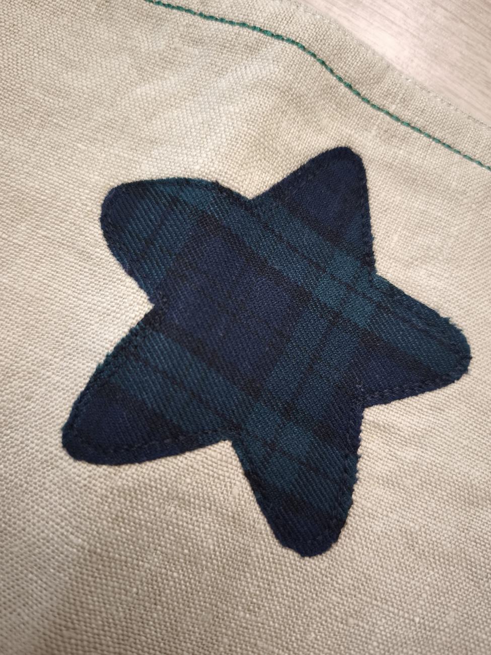 Tovaglietta colazione natalizia con stella scozzese