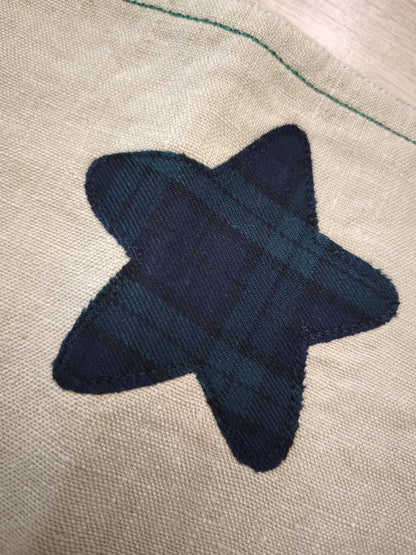 Tovaglietta colazione natalizia con stella scozzese