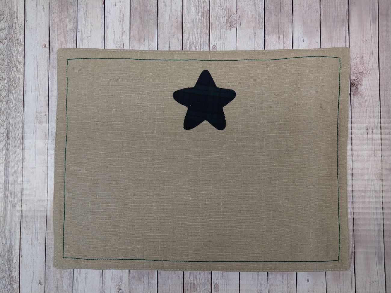 Tovaglietta colazione natalizia con stella scozzese