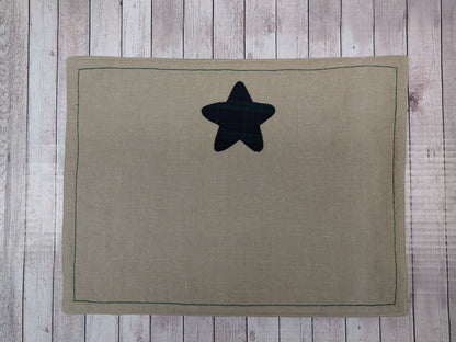 Tovaglietta colazione natalizia con stella scozzese