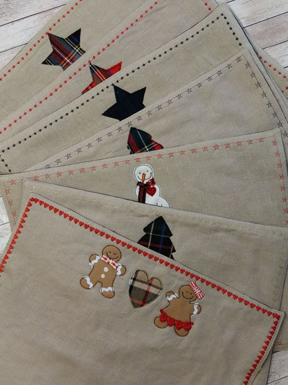 Tovaglietta colazione natalizia con pupazzo di neve