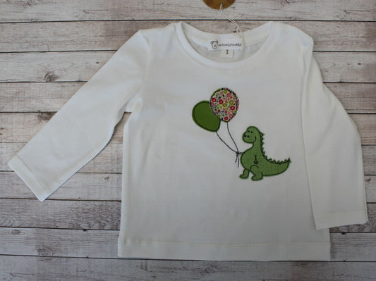 Maglietta a maniche lunghe con draghetto - taglia 1 anno