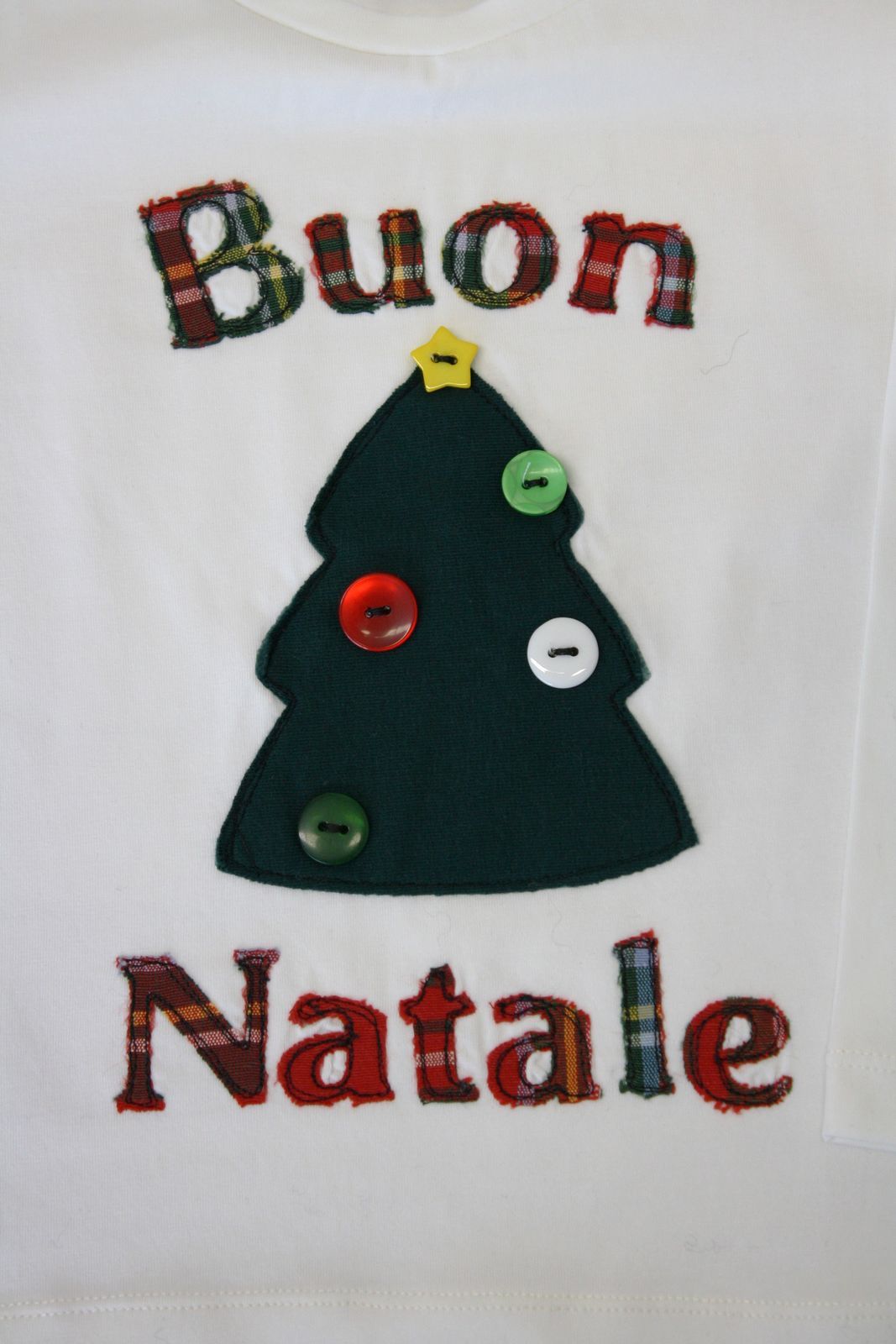 Maglietta natalizia a maniche lunghe con alberello di Natale - taglia 2 anni