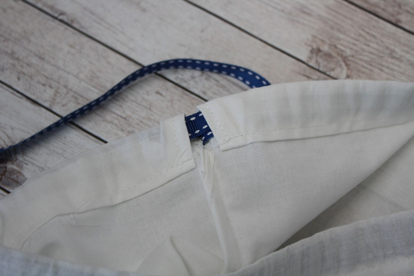 Sacchetto semplice bianco e azzurro mare - balene COMPONIBILE