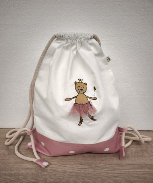 Zainetto bambina per asilo “Orsetta Ballerina” – personalizzabile